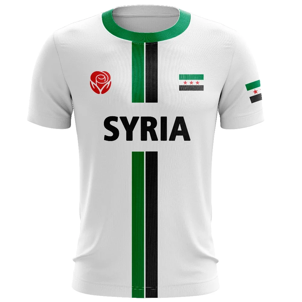New Syria Football Jersey Men's Sports T-shirts Syrian Flag Street Oversized Tops Unisex Casual Graphic T-shirts Mens Gifts