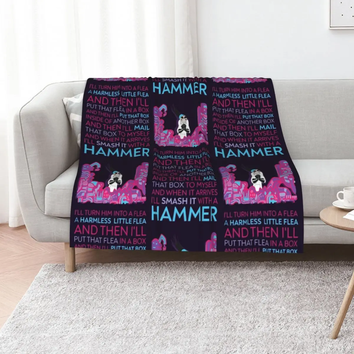 Put that Flea in a Box Throw Blanket Polar Thin Soft Plush Plaid Hair heavy to sleep Kid'S Blankets