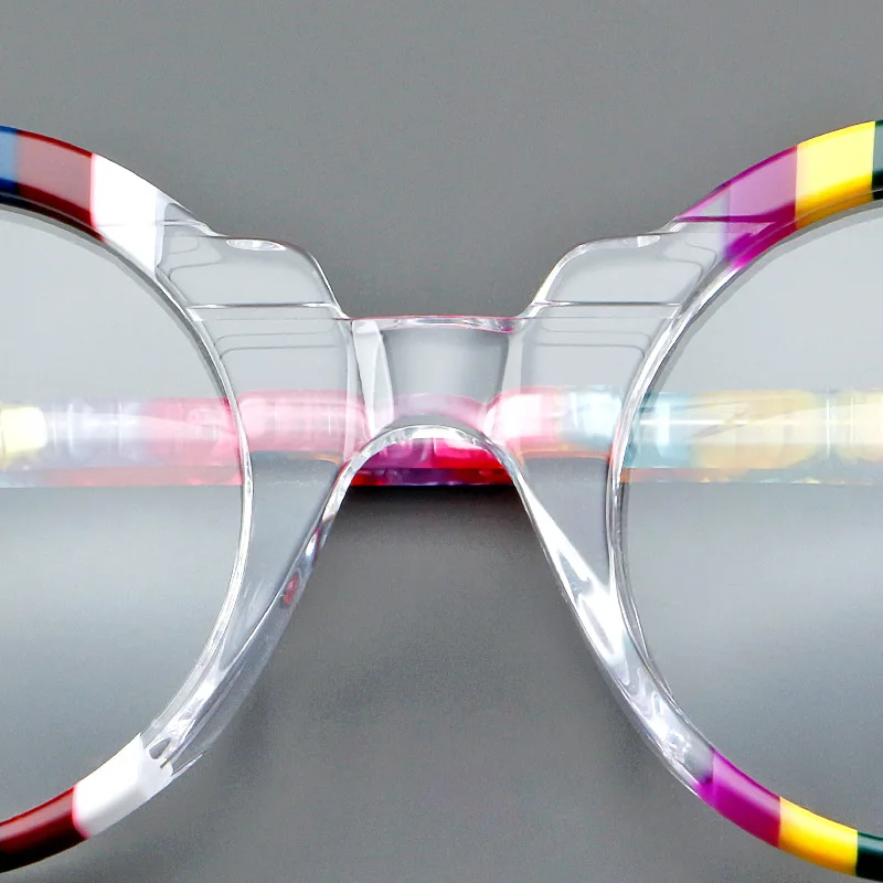 Vcka vintage acetat myopie brille rahmen runde frauen männer benutzer definierte optische rezept brillen luxus brillen-0,5 bis-10 – Detail 12