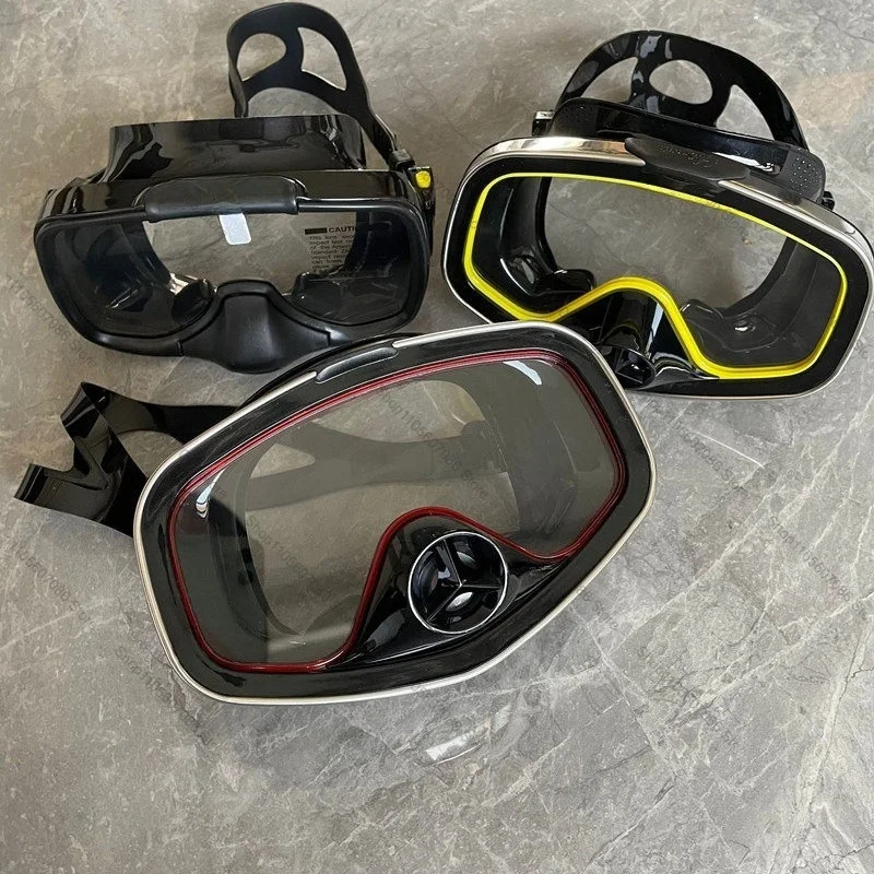 Anti-fog Diving Goggles, Large-field Silicone Diving Goggles, Snorkeling Pig Nose Drain Valve Gas