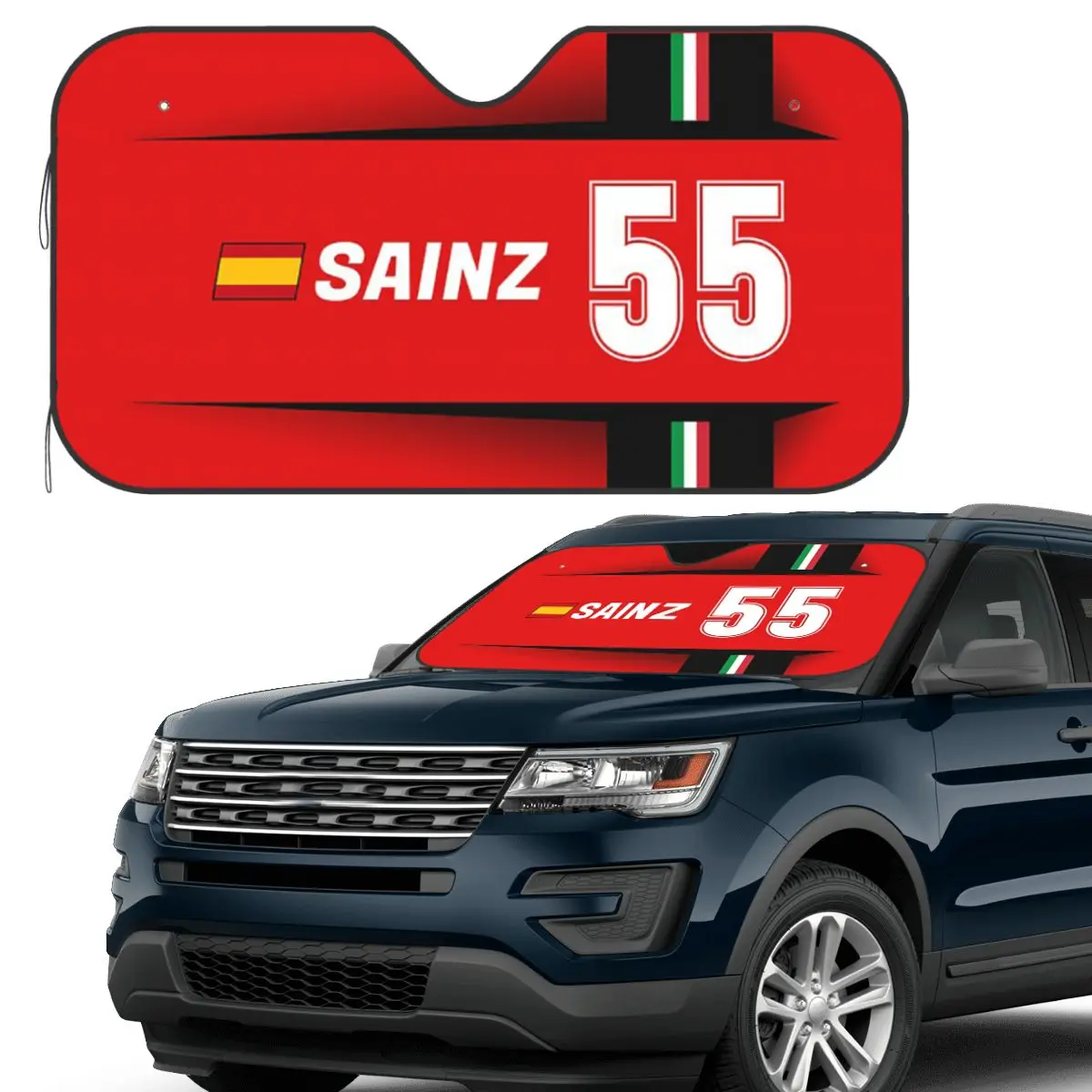 

F1 2021 - # 55 Sainz солнцезащитный козырек на лобовое стекло автомобиля, переднее лобовое стекло, солнцезащитный козырек, аксессуары, чехлы