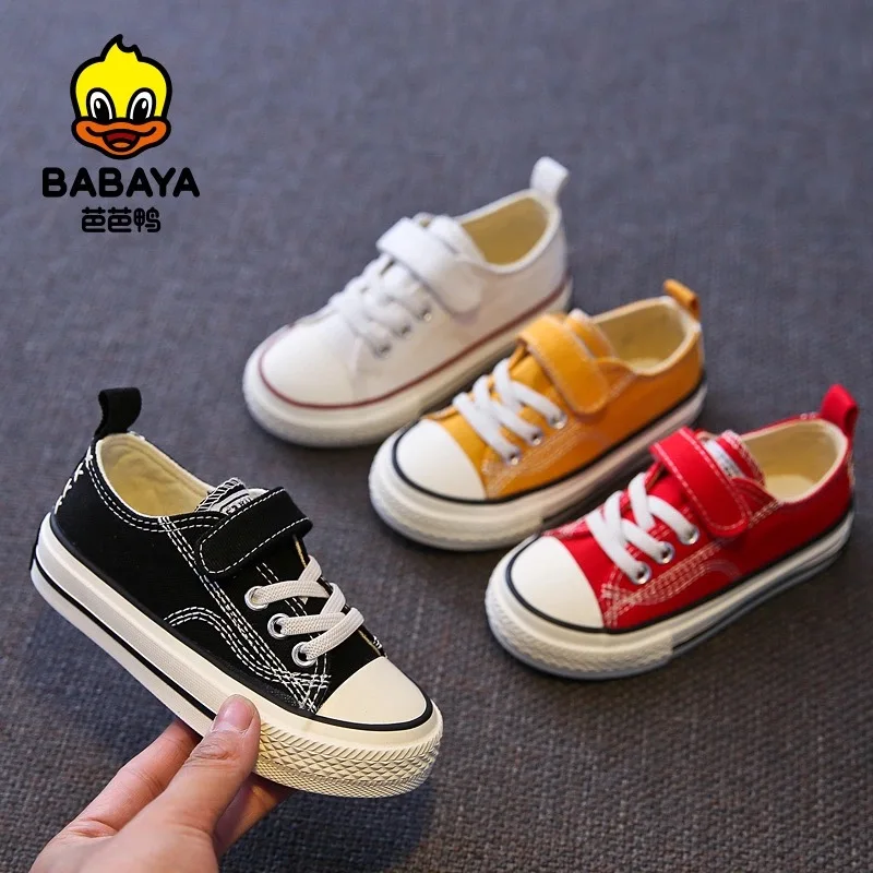 Babaya Children Canvas Shoes Boys 2023 Autumn New Fashion White Shoes Girls Shoes Boys Breathable Sneakers for Kids Casual Shoes