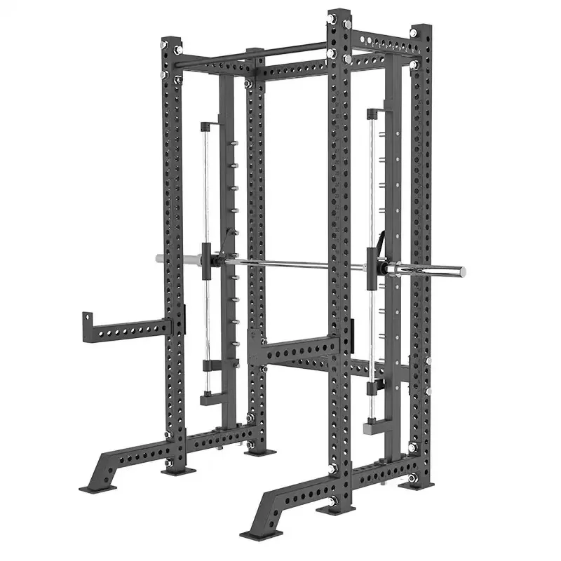 Commercial Home Gym Station Steel Pull-Up Rack & Smith Squat Machine