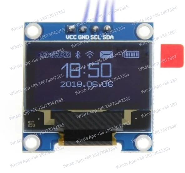 

maithoga 0.96 inch 4PIN White/Blue/Yellow Blue Screen Module Compatible SSD1306 Drive IC 128*64 IIC Interface