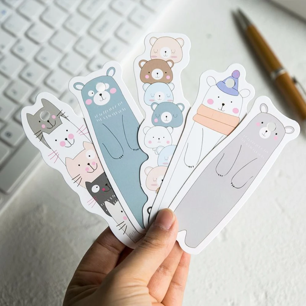 

30 sheets/set Cute Animals Bookmarks Cartoon Creative Bookmark Kawaii Stationery Student Reading Accessories Book Lover Gifts