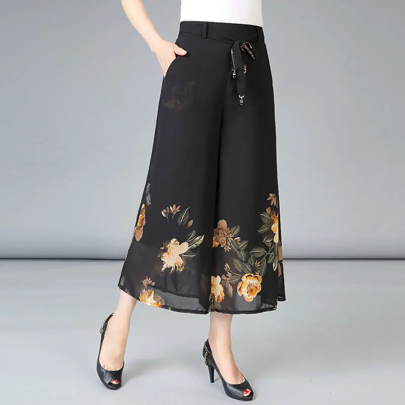 

Floral Print Women Pants High Waist Female Trousers Vetement Femme 2024 Wide Leg Pant Korean Fashion Harajuku Pantalon Q104