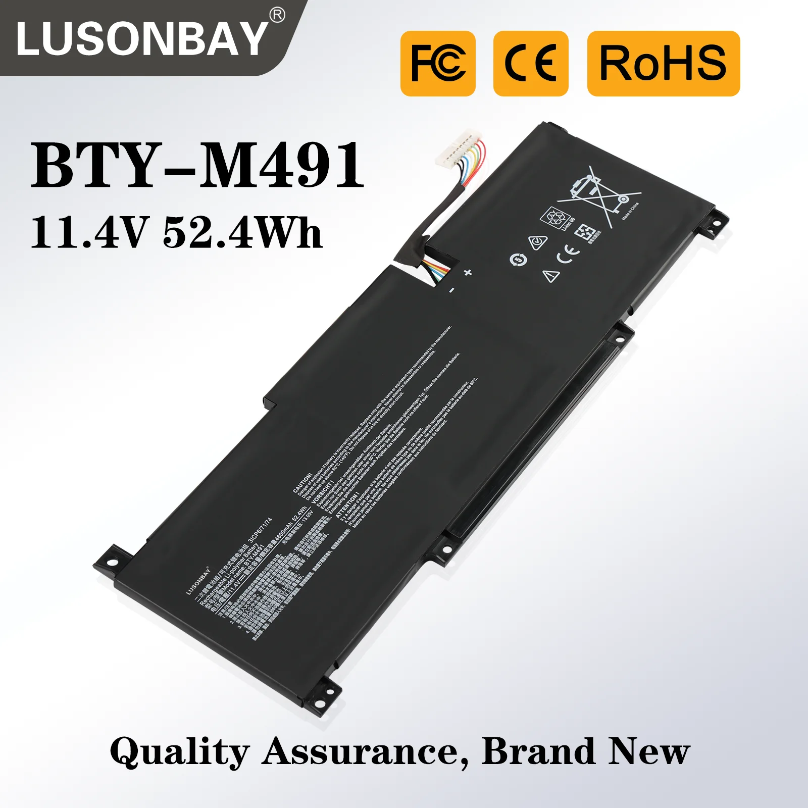 LUNSONBAY BTY-M491 Laptop Battery For MSI Modern 15 A10RB/ 15 A10RB-041TW/15 A10RB-033CN /15 A10RB-034CN /15 A10M-035CN