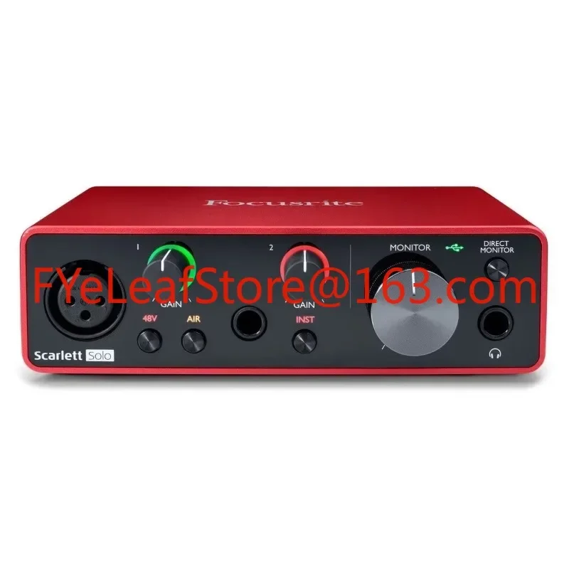 Scarlett SOLO3 (3rd Gen) Audio Interface USB Recording Guitar Headphone External Amplifier Mic Preamp Sound Card