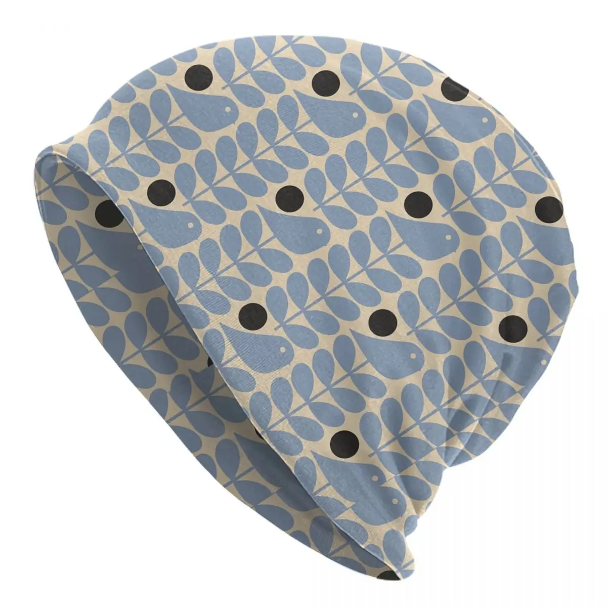Orla Kiely Early Bird Bonnet Hats Fashion Knit Hat For Women Men Winter Warm Scandinavian Floral Skullies Beanies Caps