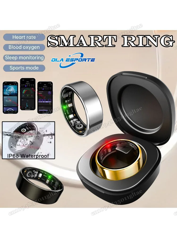 Smart Ring Bluetooth Oproep Hartslag Bloeddrukmeter Mannen Womenes Smartring 5ATM Waterdichte Gezondheid Multi Sport Ring 2025 - afbeelding 2