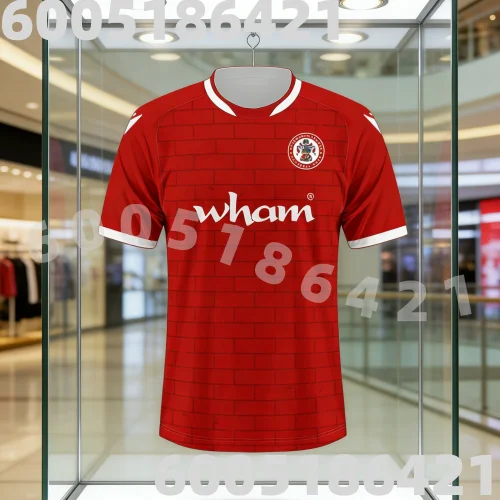 Maillot de football Accrington Stanley 23-24 imprimé en 3D pour adultes et enfants, t-shirt athleisure d'été, séchage rapide, doux, confortable et léger