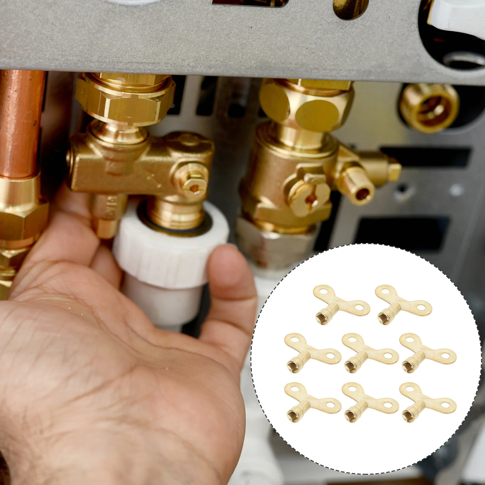 

10Pcs Radiator Vent Key Sturdy Air Valves Key Pre-Drilled Hole for Convenient Storage Radiator Valves Keys Water Tap Wrench