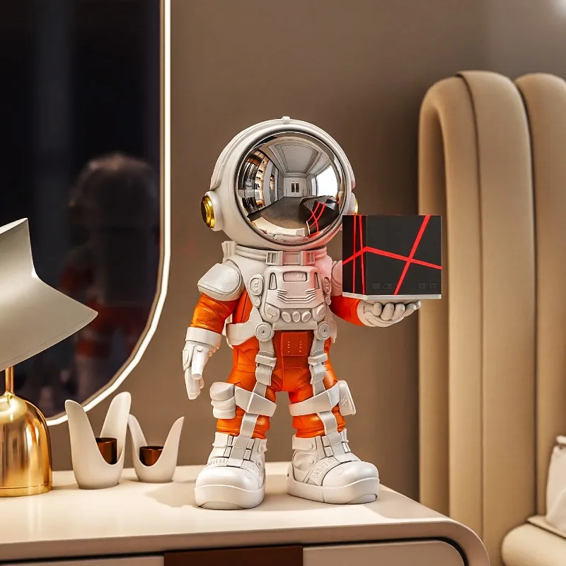 Bluetooth Speaker Astronaut Statue Figure Statues Aesthetic Creative Modern Figurine Luxury Living Room Miniature Figurines
