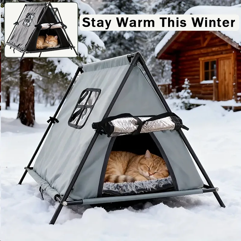 

Cat Nest Waterproof Stray Cat House Outdoor Feral Large Capacity Pet Rainproof Moisture Large Winter Warm Love Stray Cat Nest