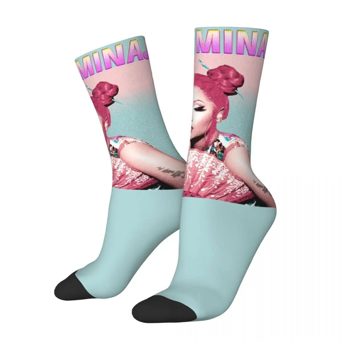 Bootleg Nicki Minaj Y2K Theme All Season Socks Merch for Women Compression Printing Socks