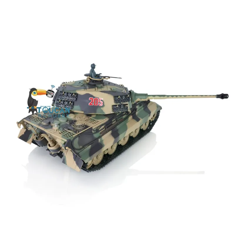 2.4G 1/16 Henglong 7.0 Plastic Duitse King Tiger RTR RC Tank 3888A Afstandsbediening Model voor Militaire Fans