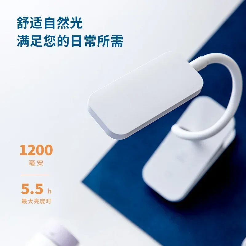 Deli-LED Grampo Abajur, Estudante Dormitório Abajur, Stepless Escurecimento, USB Plug-In, Mini Luz LED, Luz Livro