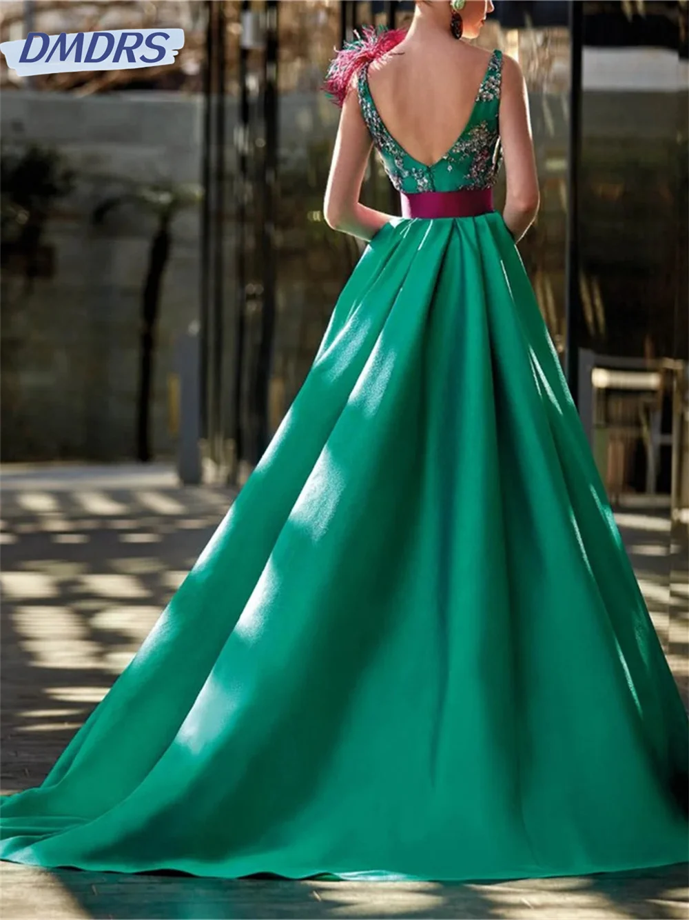 Sexy Side Slit Prom Dress 2024 Elegant Sleeveless Evening Dresses Classic Satin Floor Length Gowns Vestidos De Novia