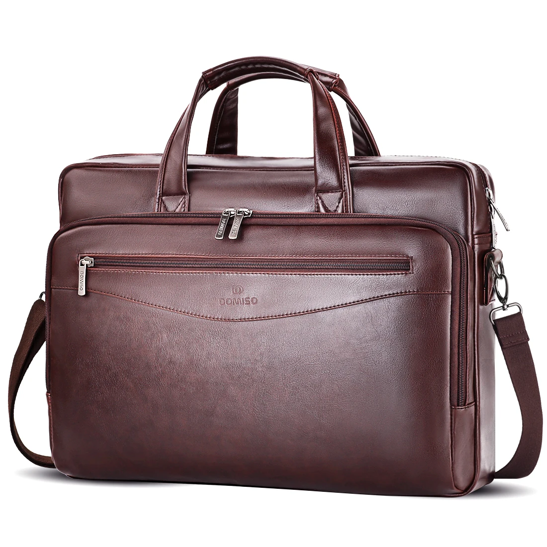 

PU Leather Briefcases Laptop Sleeve 17 Inch Notebook Case High Capacity Computer Bag Male Messenger Bag
