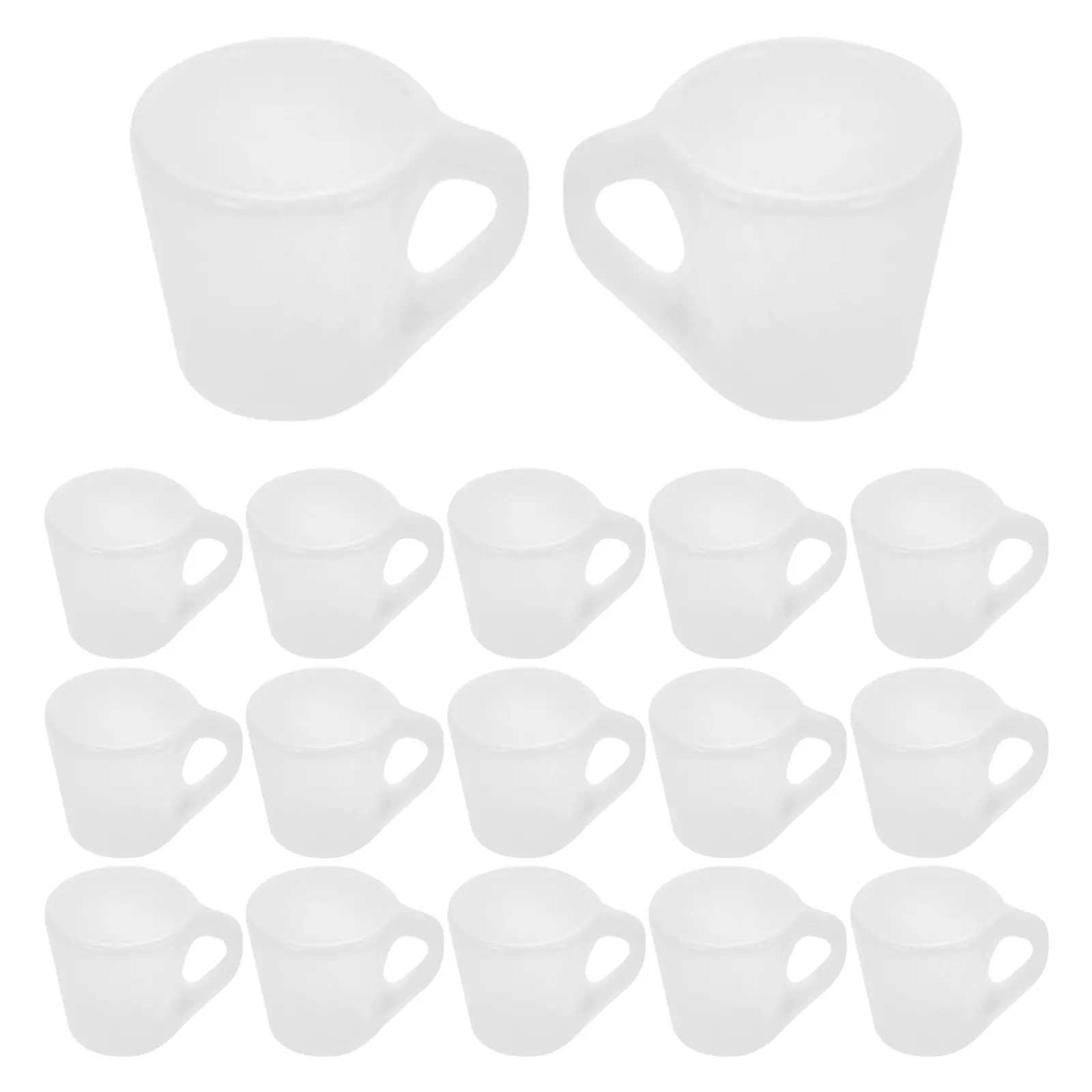 

20Pcs Miniature Coffee Cups Lightweight Compact Resin Mini House Accessories Exquisite Miniature Decor Kids Pretend Play
