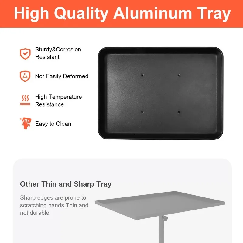 Service Rolling Tray in hoogte verstelbaar, opbergvakwagen voor Salon Spa