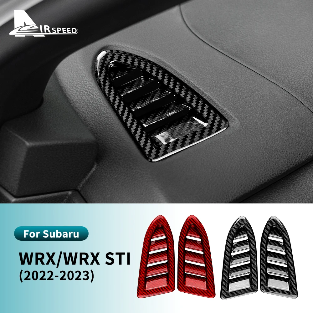 Real Hard Carbon Fiber Sticker For Subaru WRX/ WRX STI 2022 2023 Car Dashboard Side Air Vent Frame Interior Trim Accessories