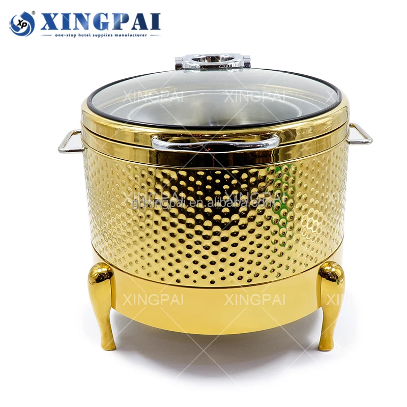 Catering Supplies 11 L Hydraulic Soup Warmer Buffet Soup Kettle Electric Soup Warmer Glass Dish for Catering