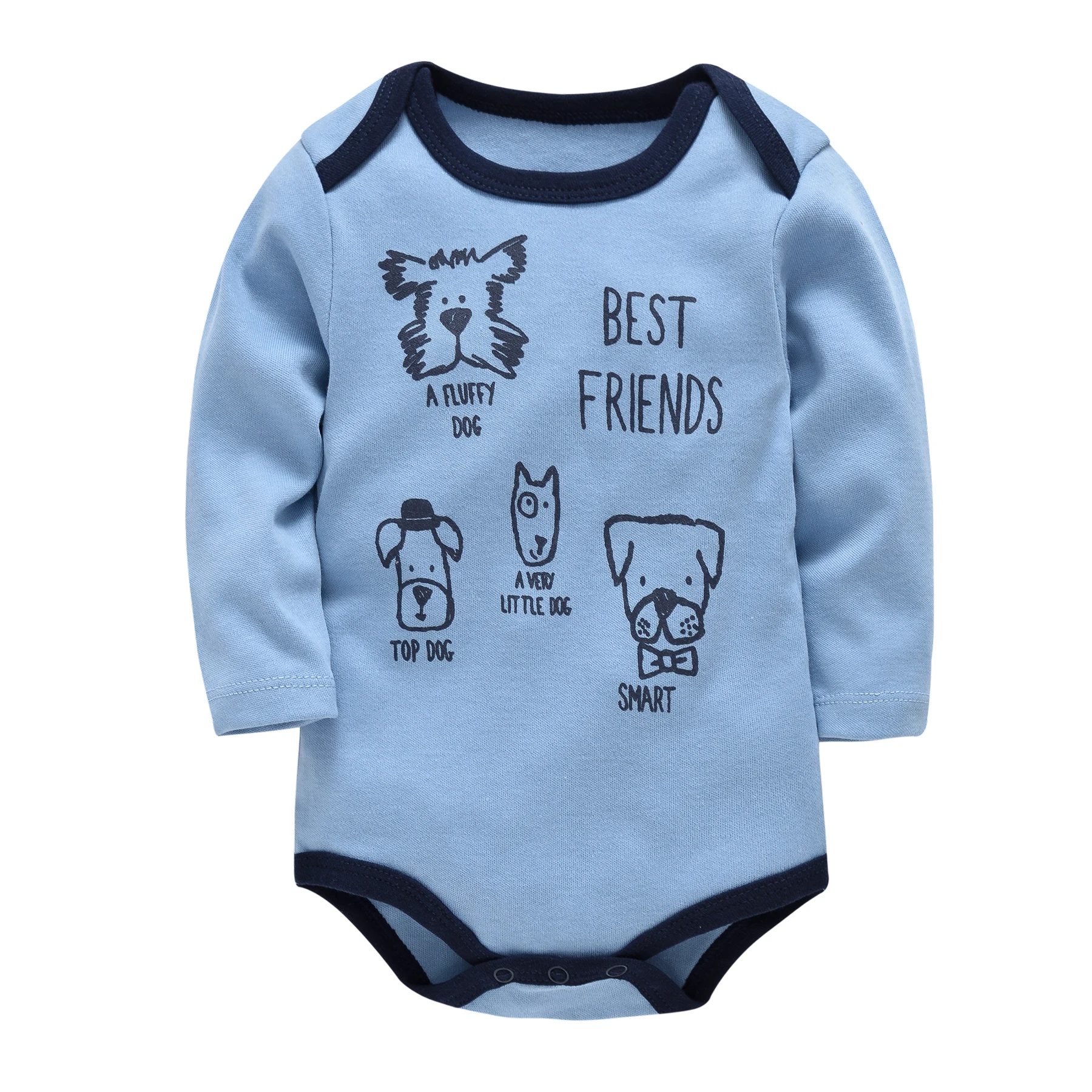 3 PCS Baby Romper Set Boys Bodysuit Newborn Clothing Cartoon Printing Cute Kids Jumpsuit Long Sleeve Cotton Baby Clothes