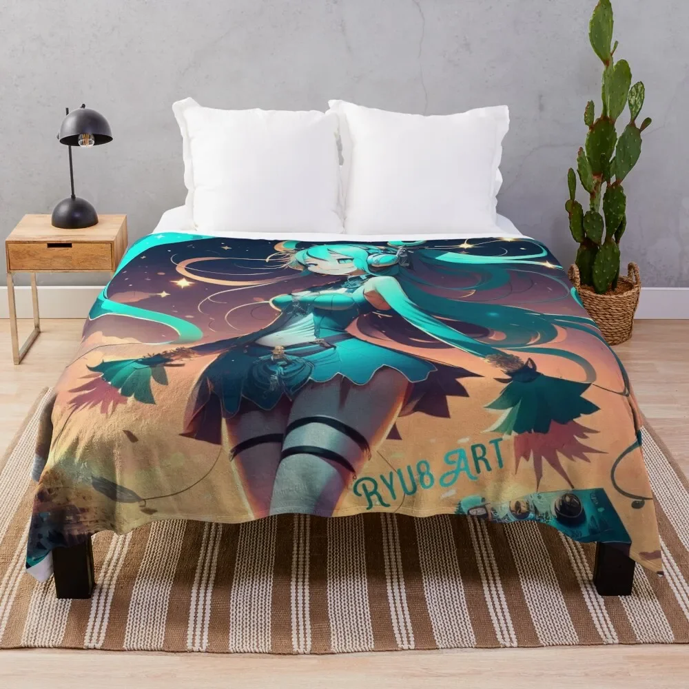 

hatsune miku Throw Blanket Sofa Throw Nap Luxury Blankets