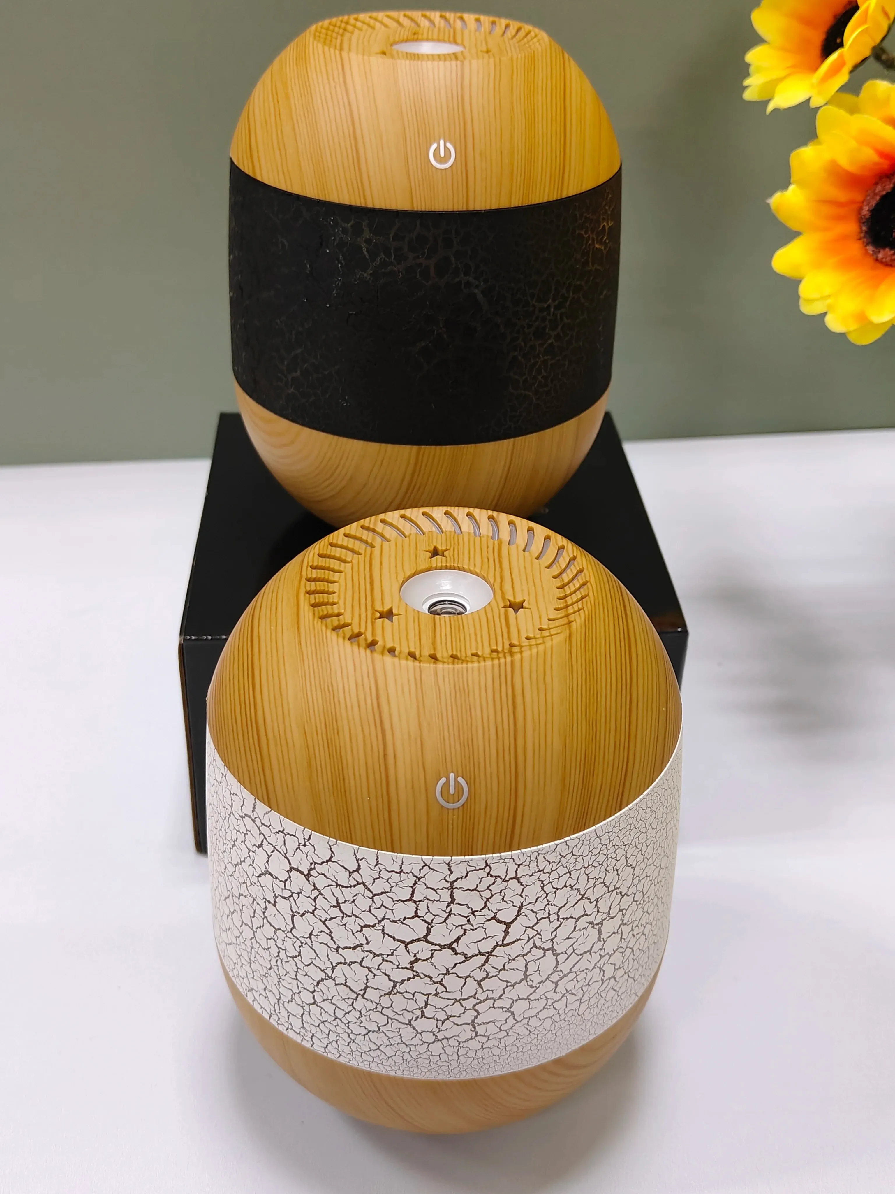 Crack Design Humidifier 700ml Large Capacity Air Humidifier with Gradient Light USB Ultrasonic Aroma Air Humidifier