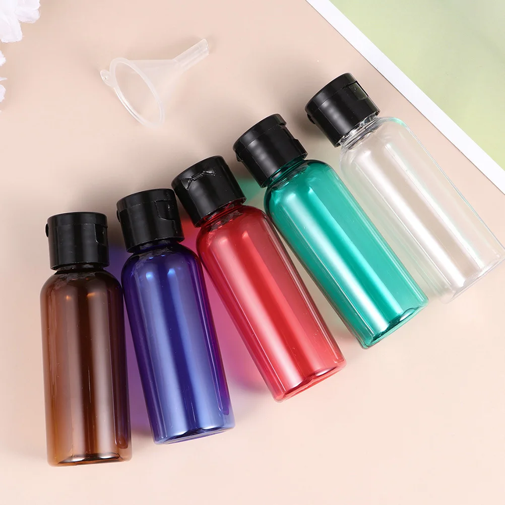 

12Pcs Flip Cap Bottle Durable Plastic Travel Refillable Cosmetics Container Leakproof Subpackaging Bottle for Lotion