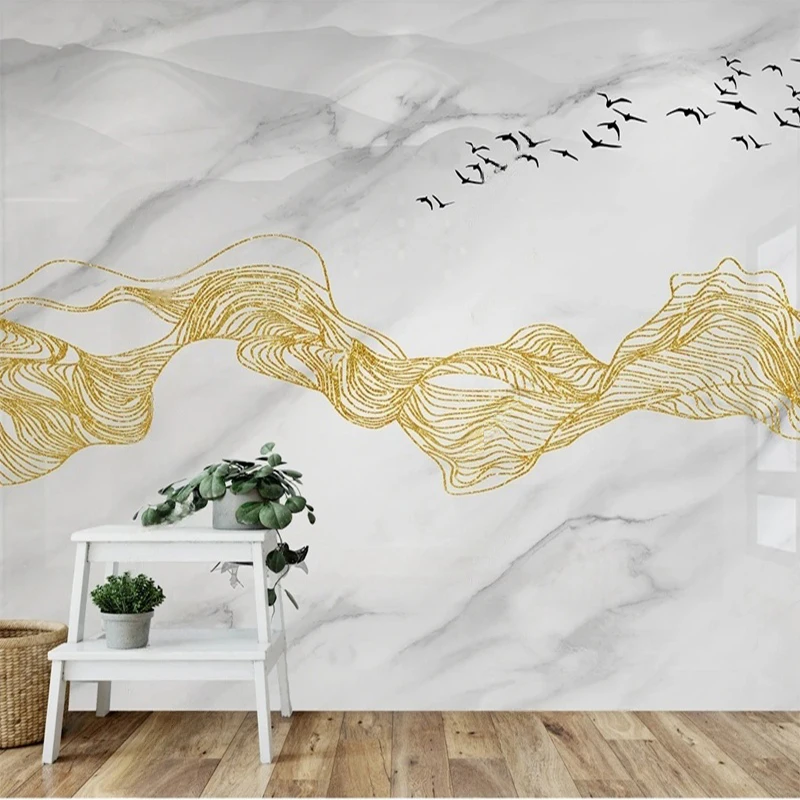 MU8605 Custom Size Wallpaper Hand-painted Ink Oil Painting Abstract Landscape TV Sofa Background Papier Peint