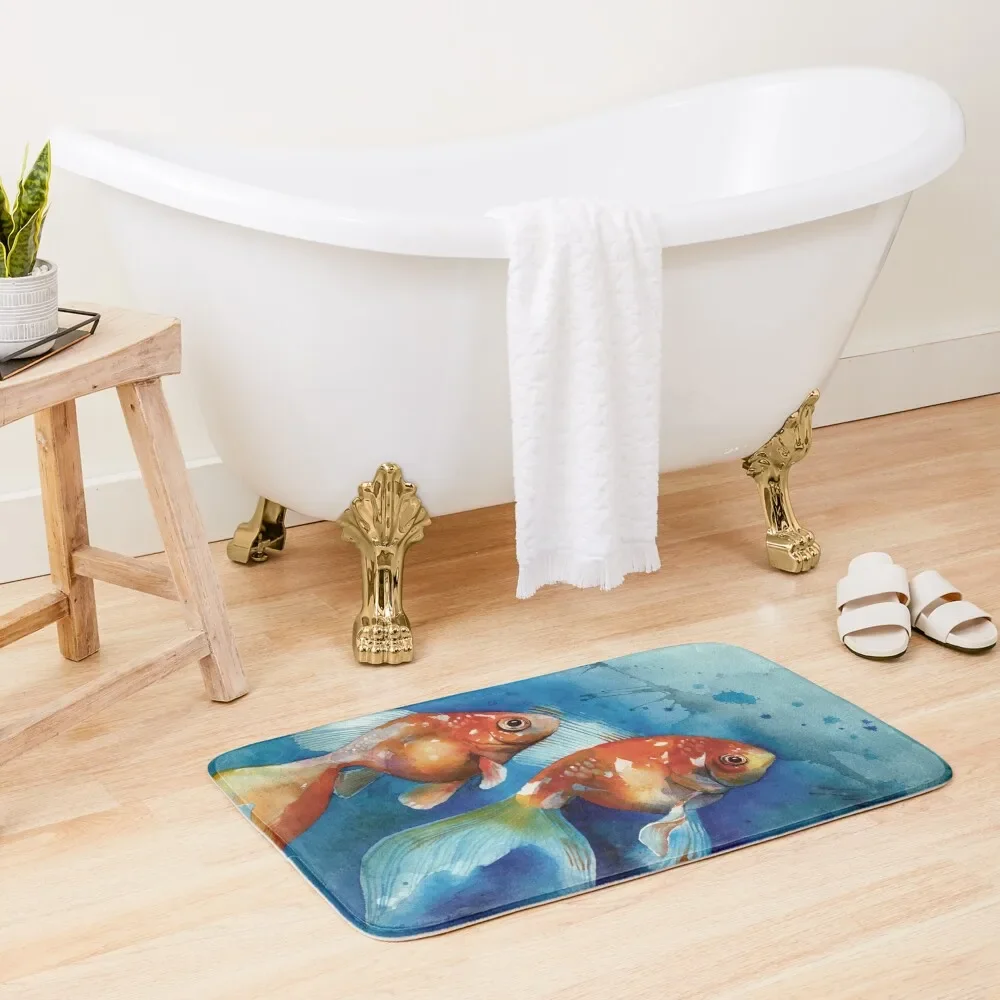 

Goldfish Swim Together Bath Mat Bathroom Floor Non-Slip Bathtub Bathroom Carpet Mat