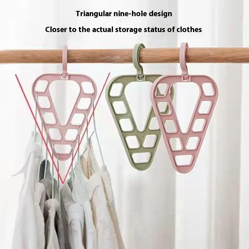 9-Hole Magic Clothes Hanger Closet Organizer Space Saving Multi-function Drying Racks Wardrobe Scarf Storage