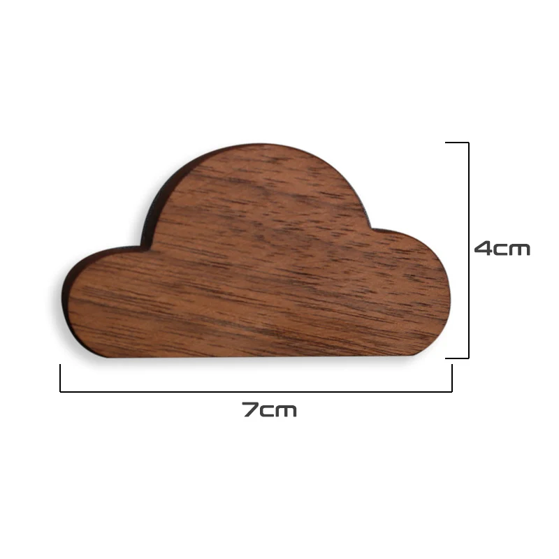 Cloud Magnet Kitchen Knife Holder Wall-mount Walnut Wood Knife Block Small Compact Universal Santoku Cleaver Magnetic Knife Rack