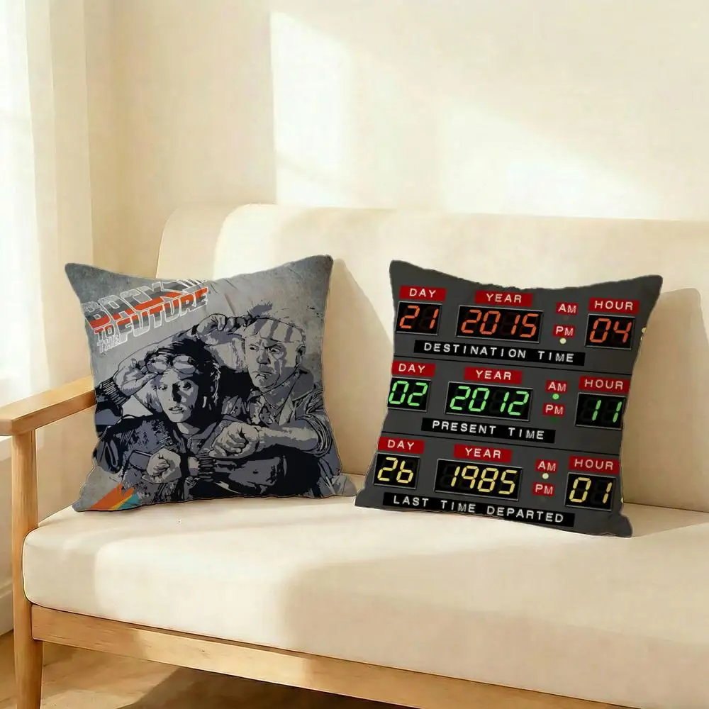 Movie Back To The Future Cushion Cover Decorative Cushions Covers Cover Sofa 50x50 Pillow 4 Piece 45x45 40x40 Pillowcase