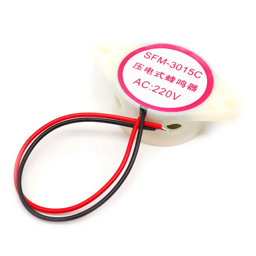 SFM-3015C Active Piezoelectric Buzzer AC 220V Continuous Sound High Decibel Alarm SFM-27 Good Sound Anti-aging Test