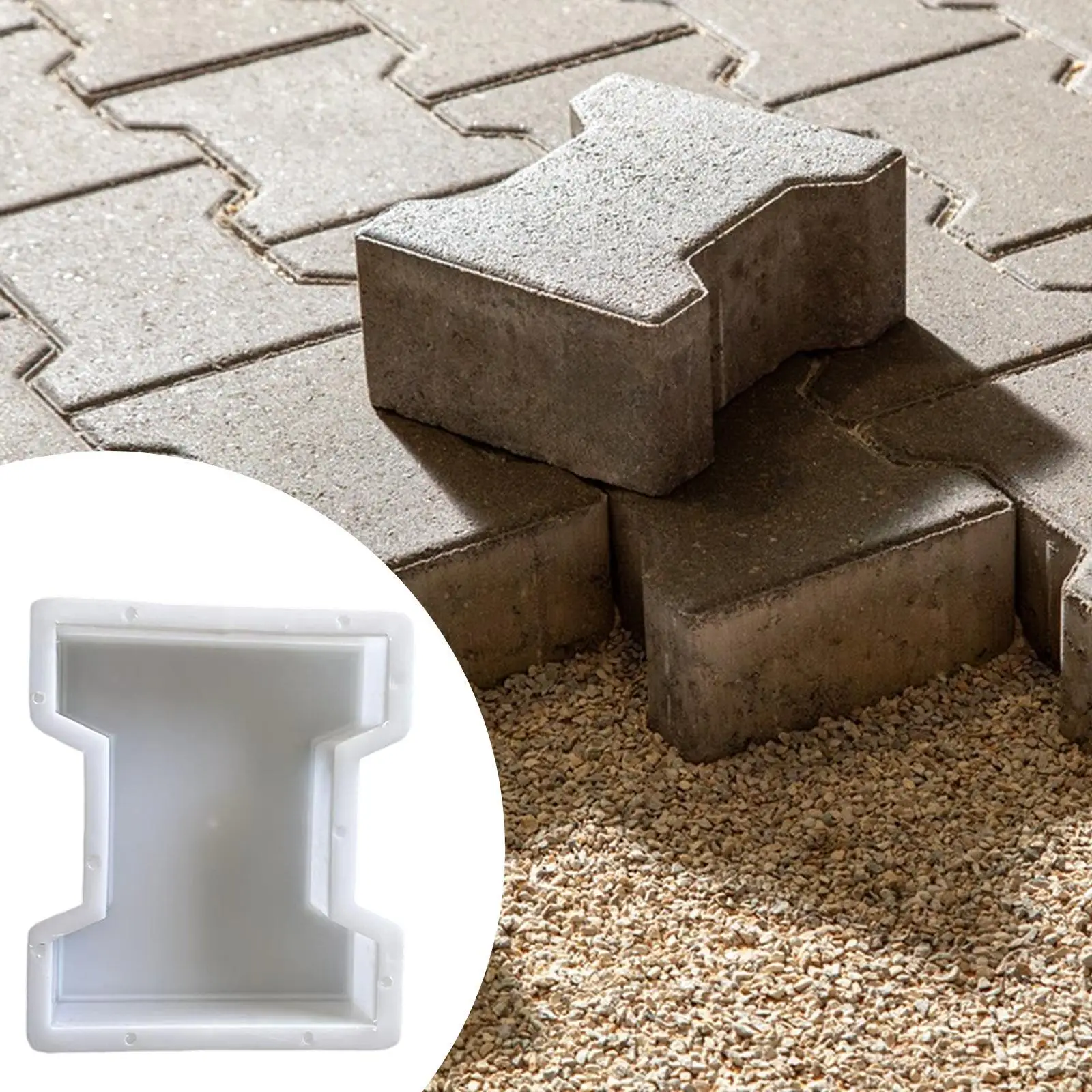 Concrete Brick Paving Mold DIY Path Maker Unique Stepping Stone Paver Mould For Outdoor Courtyard Garden Walkway Park