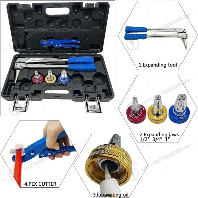 Professional SD-1960 Manual Tube Expander PEX and Copper Pipe Flaring Tool for Quick Plumbing Connection