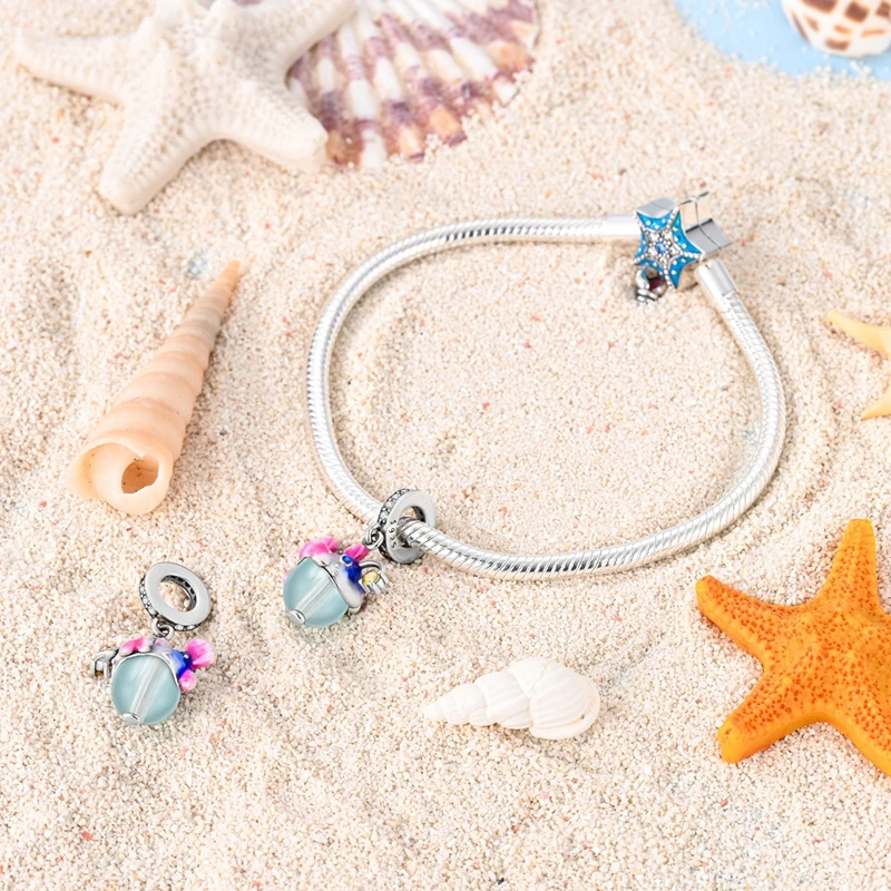Luminous Series 925 Sterling Silber Charms Perlen Anhänger Glühwürmchen Elfenpfote Planet Charm Passend für Original Armband Damen Schmuck Geschenk – Detail 7