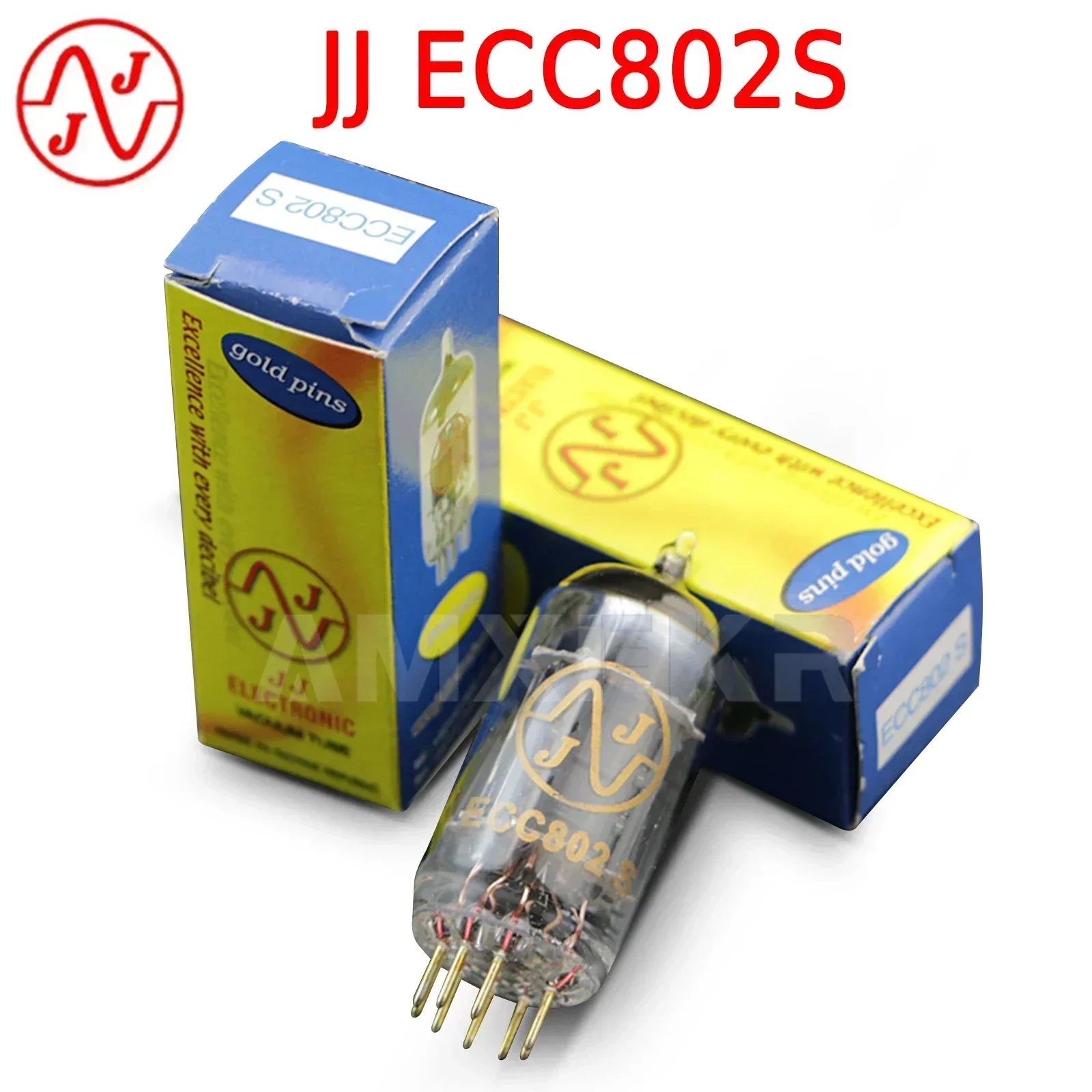 

JJ ECC802S Vacuum Tube Golden Foot Replace 6211 E80CC 5814A 12AU7 ECC82 ElectronTube Amplifier light DIY Audio Valve