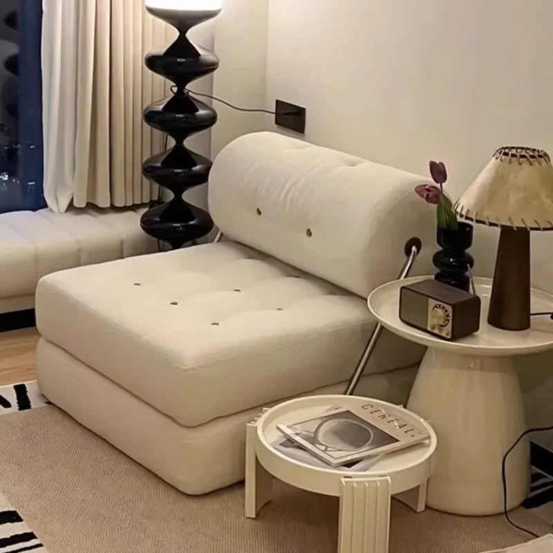 Cotton Folding Sofa Multifunctional Living Room Comfortable Relaxing Sofas Detachable Single Lounge Chairs Home Furniture