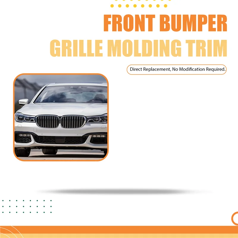 

Leading-For BMW G11 G12 7 Series Front Bumper Grille Molding Trim 2016-2018 High Configuration 51117369893 51117369894