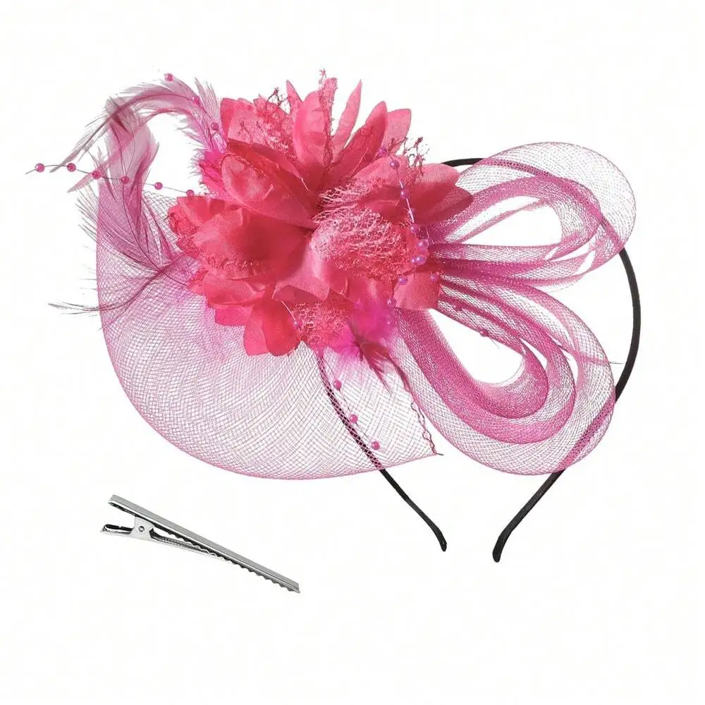 

1pc Women's Headpiece Hat, Mesh Rabbit Ear Design, Suitable For Church, Cocktail Party, Derby Hat, Wedding And Other Occasions,