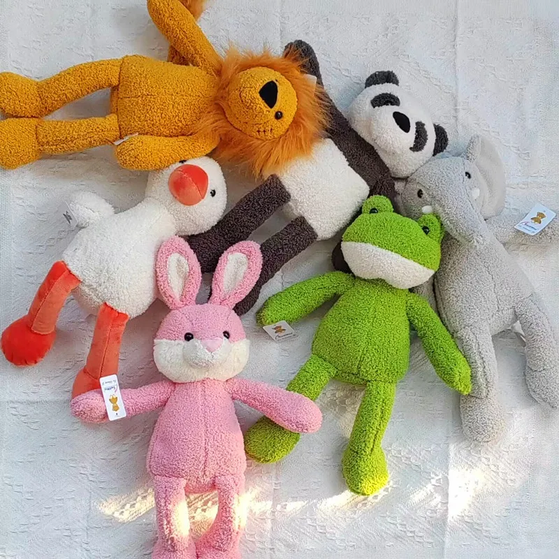 Длинноногие куклы-кролики, лесные животные, плюшевые игрушки, панда, куклы-утки, детские удобные куклы для подарков на день защиты детей