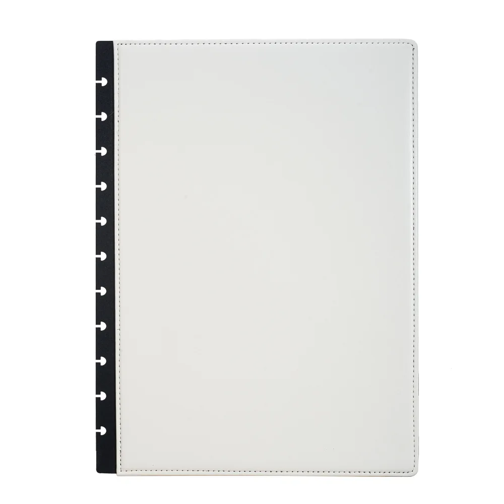 A4 11 Holes Mushroom Hole Imitation Leather Cover Notepad Shell Notebook Cover Diary Protection Shell Book Loose-leaf Cover