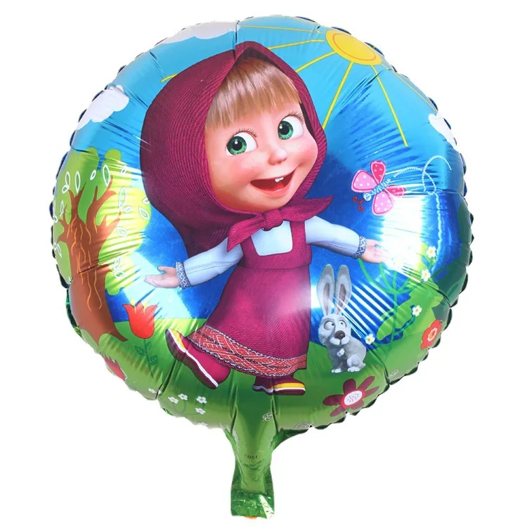 Hot Masha and the Bear Foil Balloon bear Balloons Cartoon animals Ballon Party Decorative fashionable Photo Props tide Cute