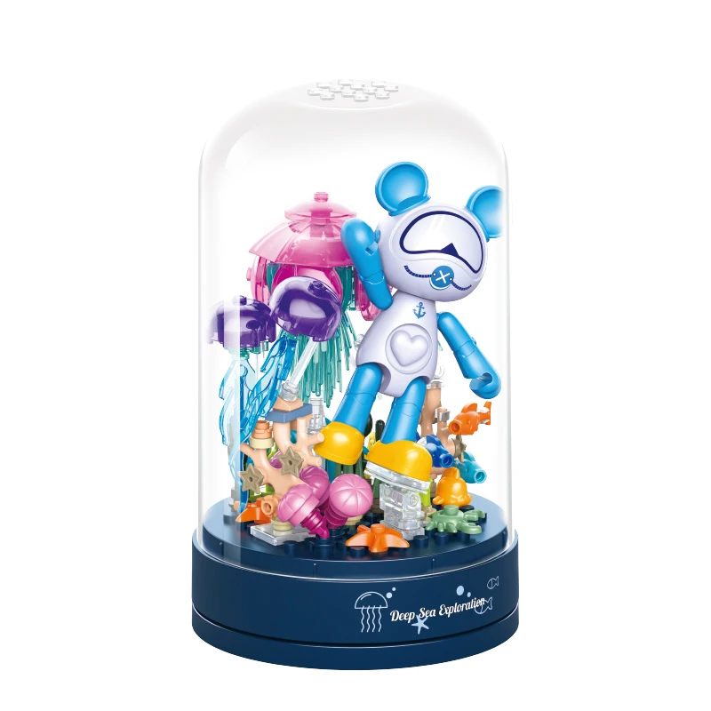 

JAKI модные строительные блоки межзвездный медведь сборка дисплей модель образовательная сборка детские сборные игрушки, подарок для ребенка