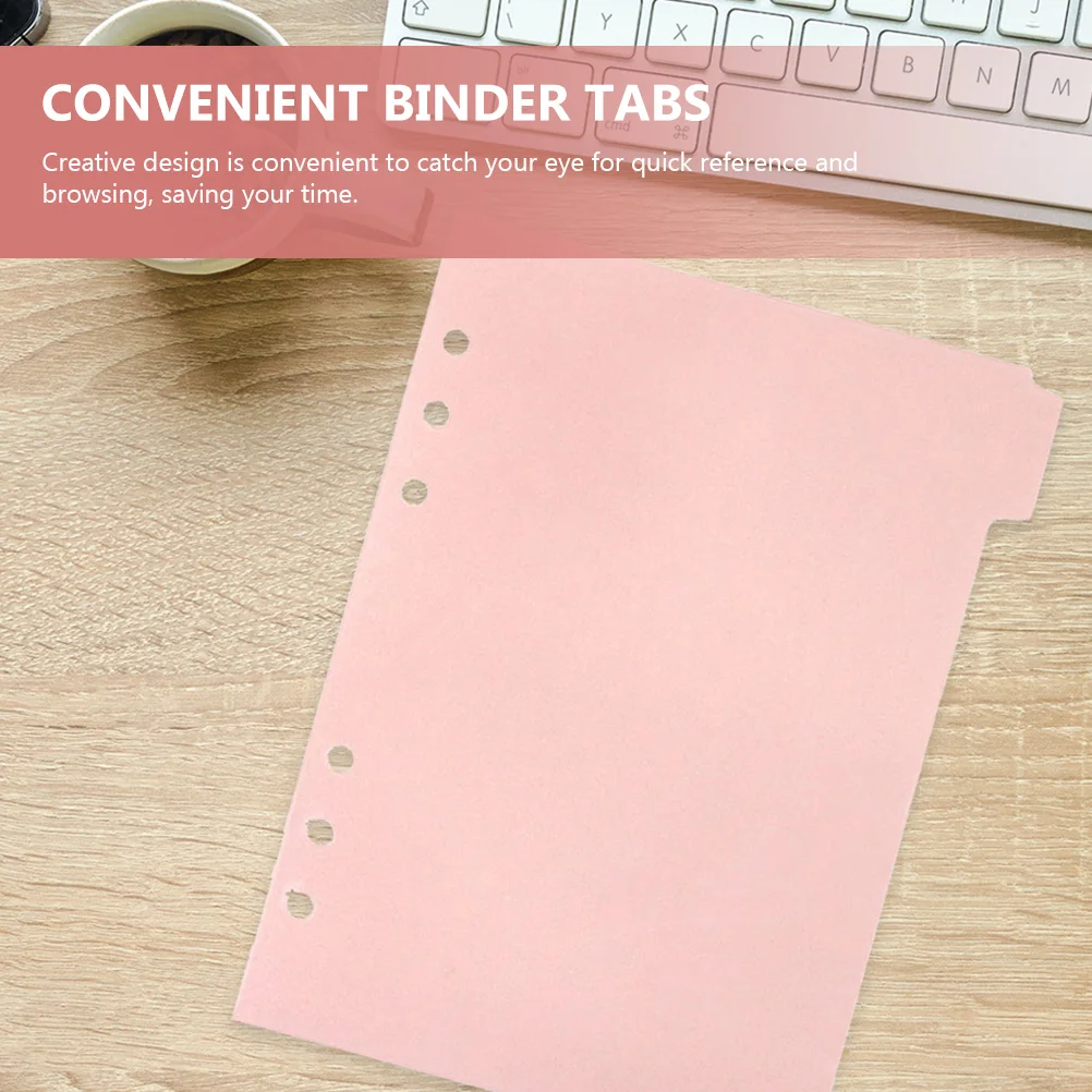 6 Pcs Notebook Partition Tabs Dividers Household Binder Index for Pp Page Tag