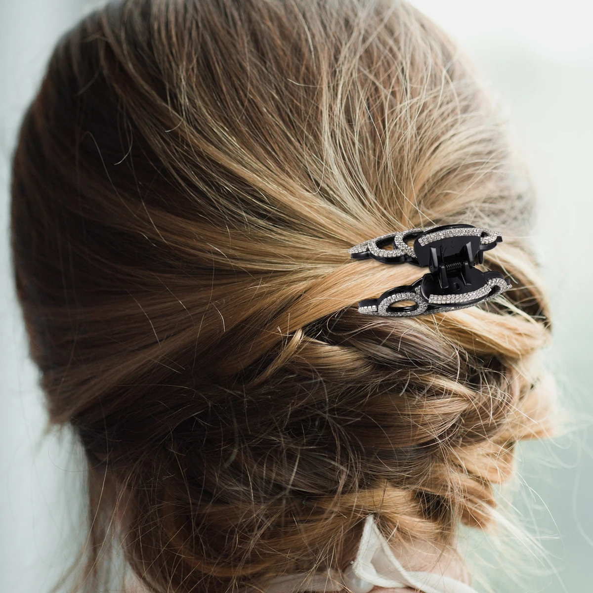 

Cute Watermelon Hair Clip Resin Rhinestones Large Shiny Girls Daily Hairstyling Accessory Watermelon Hair Clip